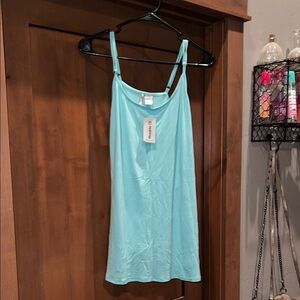 BKE Core Flowy Blue Tank Top w Adjustable Straps